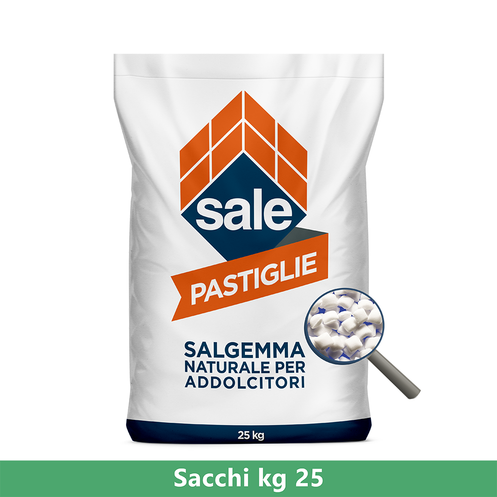 Bancale 20 Sacchi da 25 kg (500 KG) Pastiglie di salgemma addolcimento acque